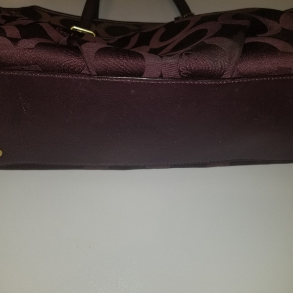 ** Sold Coach Signature Jacquard Satchel - Picture 4 of 9